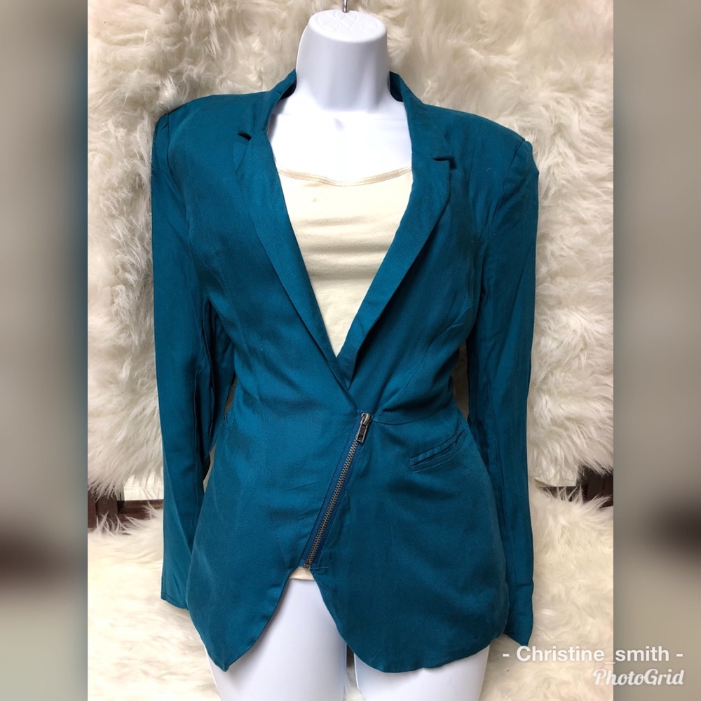 New look teal blazer jacket
